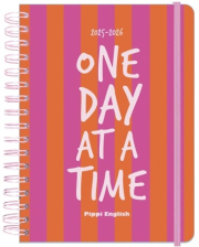 Agenda semanal tapa dura espiral Pippi English 2025-2026.